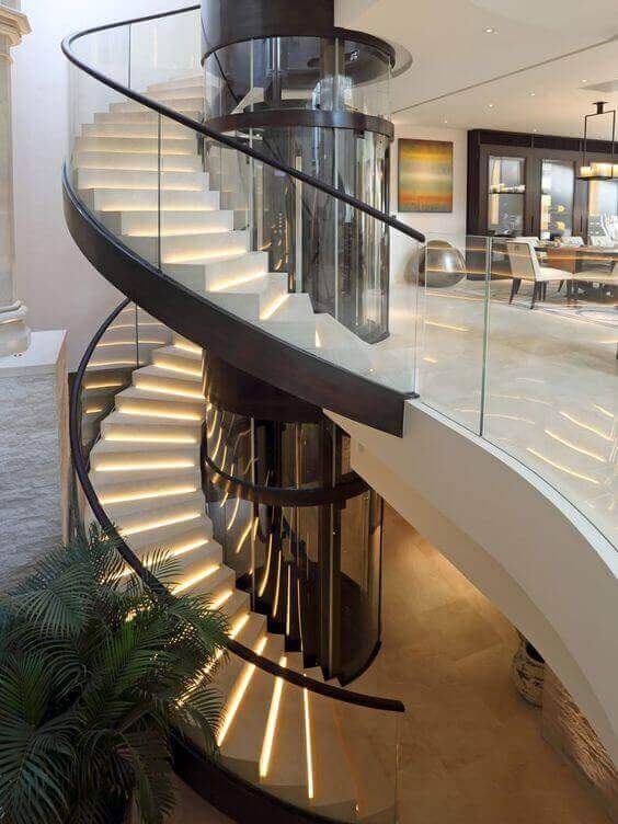 38 Luxury Spiral Staircase Suggestions built to Impress 2 From simple to open show off luxury spiral staircase ideas, we have found so many different examples, you will have a hard time on deciding what to go for. For more like this go to betterthathome.com