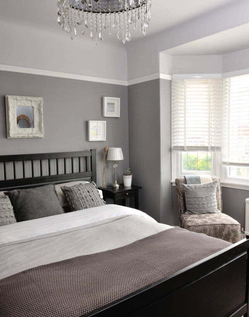 Playing with light and dark grey on your walls, furniture, and d&Atilde;&copy;cor, you may be able to create a nice pulled-together ambiance to your room. For more bedroom ideas go to betterthathome.com