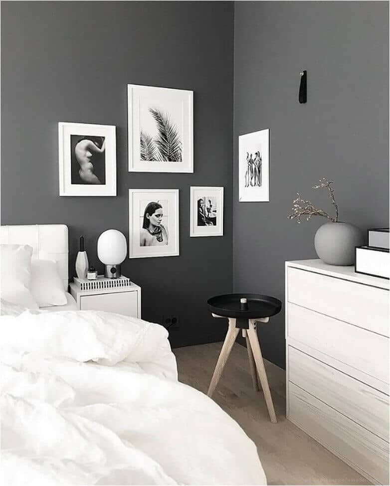 Playing with light and dark grey on your walls, furniture, and d&Atilde;&copy;cor, you may be able to create a nice pulled-together ambiance to your room. For more bedroom ideas go to betterthathome.com