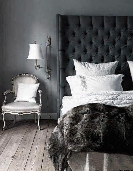 Playing with light and dark grey on your walls, furniture, and décor, you may be able to create a nice pulled-together ambiance to your room. For more bedroom ideas go to betterthathome.com