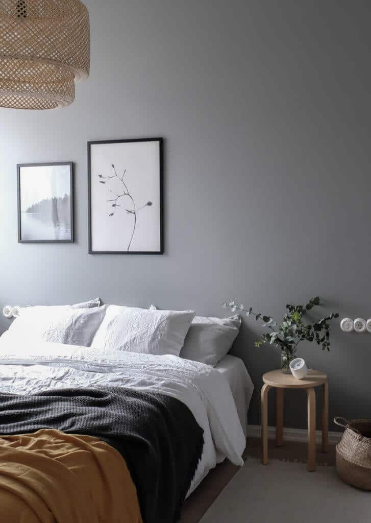 Playing with light and dark grey on your walls, furniture, and décor, you may be able to create a nice pulled-together ambiance to your room. For more bedroom ideas go to betterthathome.com