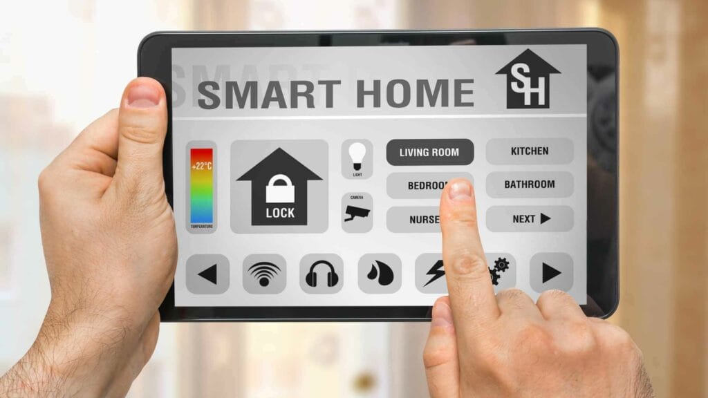 Smart Home Pros and Cons (Advantages and Disadvantages) 2 Photo of a smart home tablet to control all the features. Smart home pros and cons.