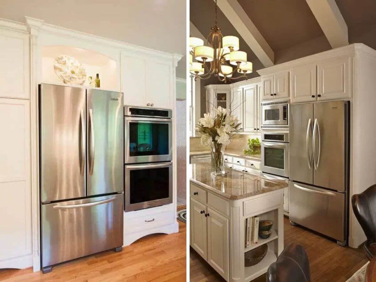 32 Cabinets Around Fridge - Maximize Kitchen Pantry Storage 5 Cabinets Around Fridge